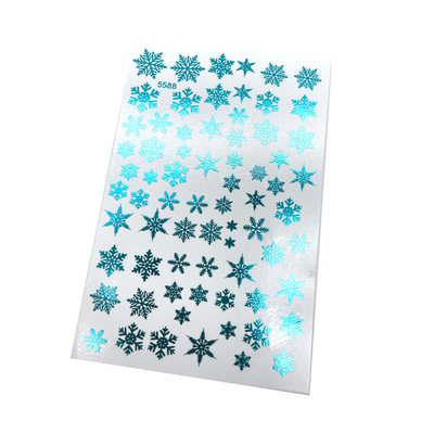 INKVICTUS Christmas snowflake nail decals for manicures and pedicures
