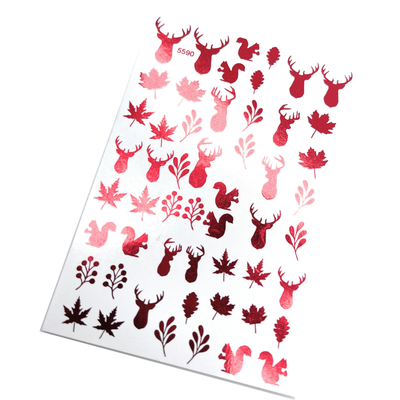 INKVICTUS Christmas nail decals for manicure and pedicure nail art