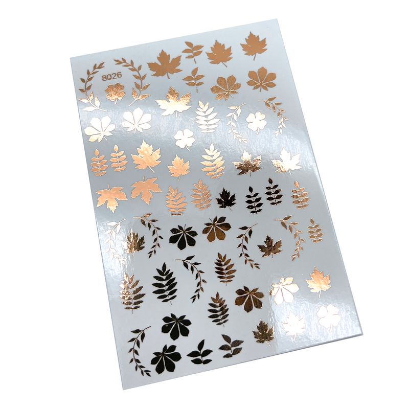 INKVICTUS leaf nail decals for autumn nail art