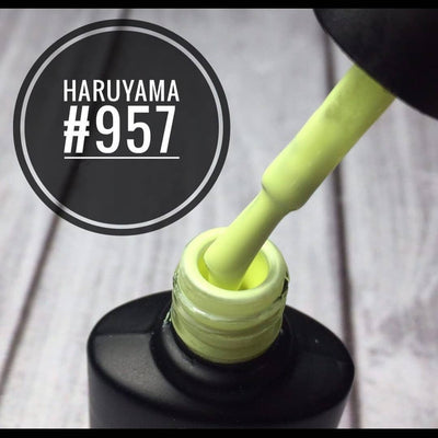 Hot yellow Haruyama gel nail polish for manicures and pedicures