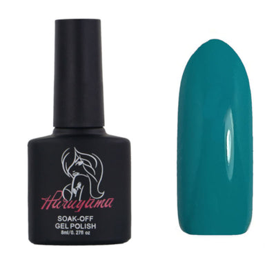 Haruyama blue green gel polish for manicures and pedicures