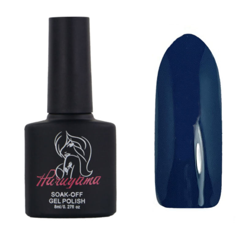 Haruyama blue gel polish for manicures and pedicures
