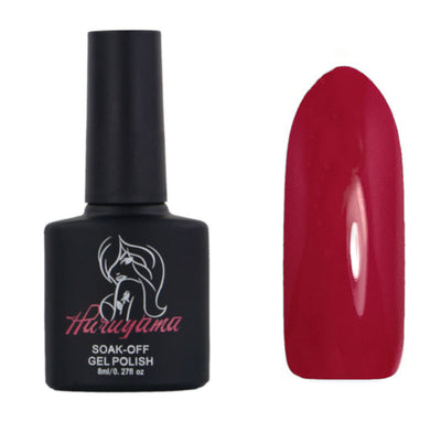 Haruyama red glass gel polish for manicures and pedicures