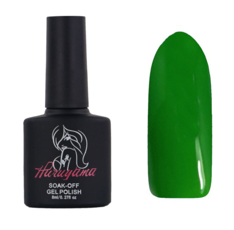 Haruyama green glass gel polish for manicures and pedicures