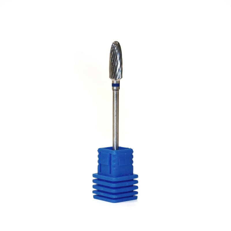 Carbide nail drill bit- cone (corn) with a single cut, medium grit, Russian manicure nail drill bits for gel nail polish removal