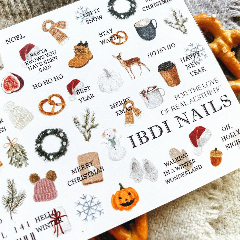 IBDI Christmas nail decals for manicures and pedicures