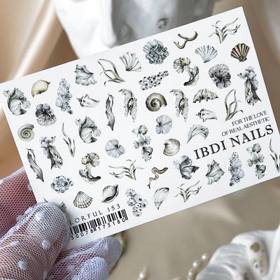 IBDI Seashell nail decals for manicures and pedicures