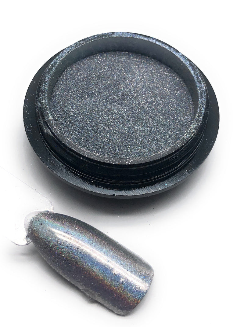 Holographic nail pigment powders for manicures and pedicures