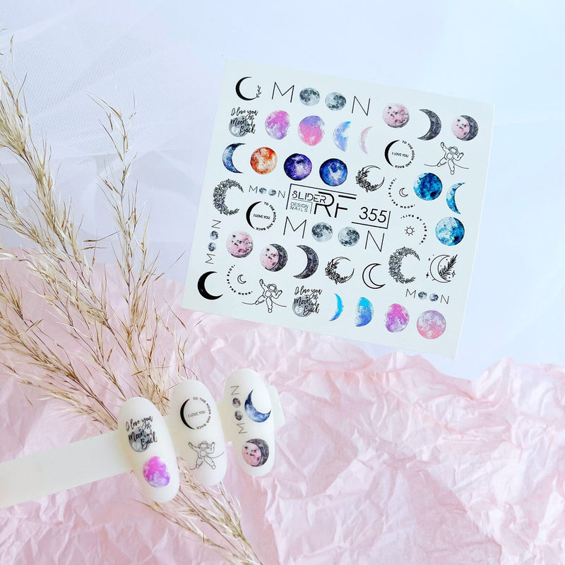 Space nail decals