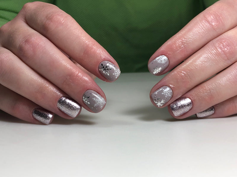 Glyanec silver nail glitter