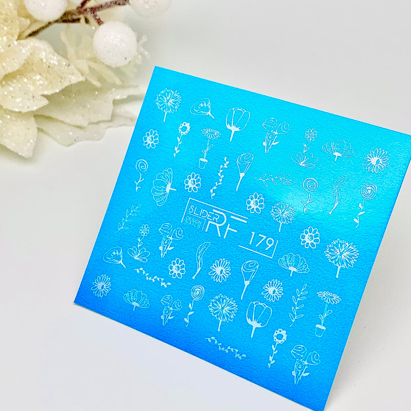 Slider.RF flower waterslide decal s