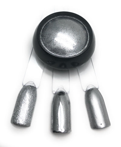 NOCTÍS silver metallic chrome nail pigment powder mirror