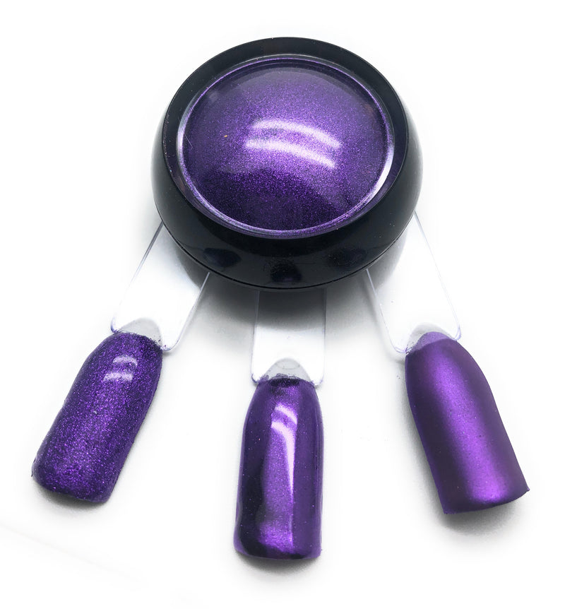 NOCTÍS Dark purple chrome nail powder – NashlyNails