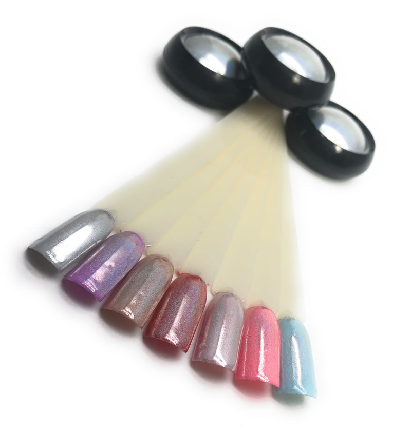 Holographic nail pigment powder for manicures and pedicure