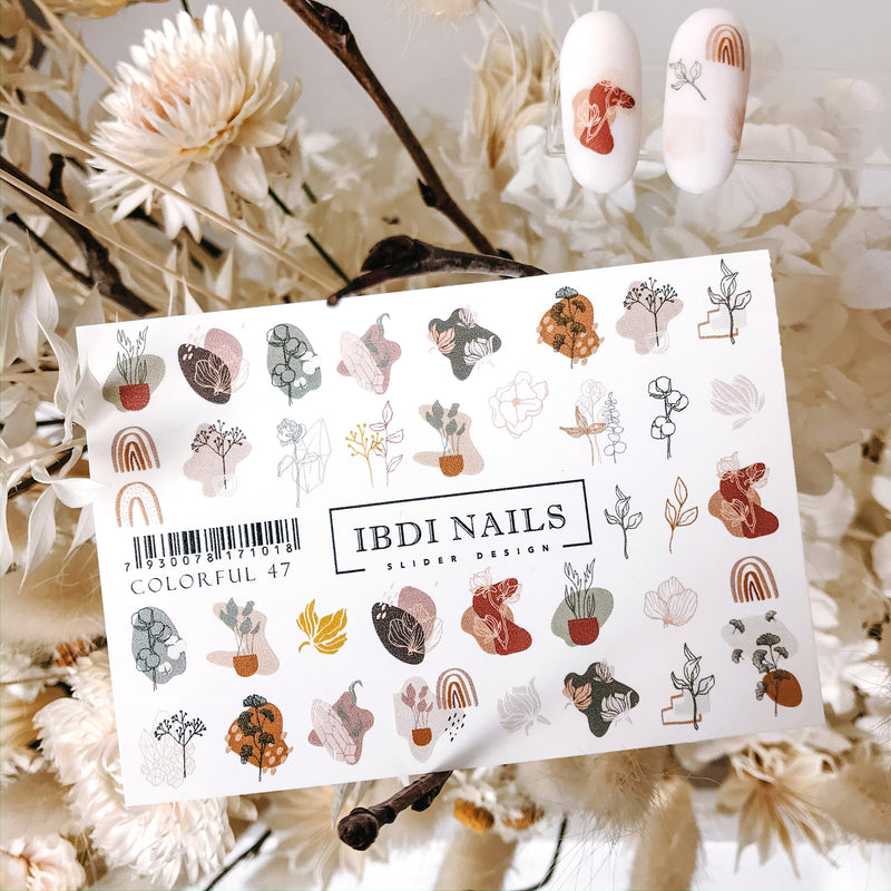 IBDI Leaf and Fashion nail decals / sliders 