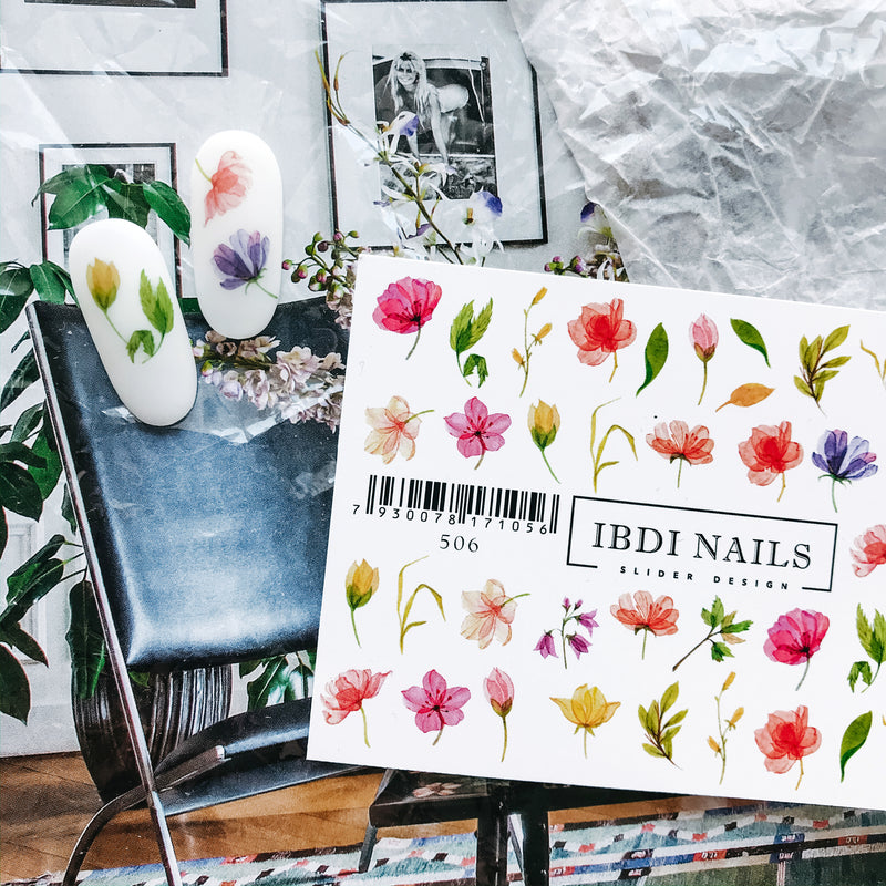 IBDI Floral nail decals for manicures and pedicures