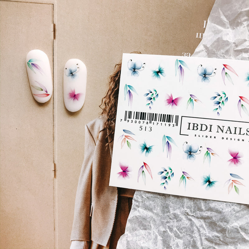 IBDI Flower waterslide nail decals