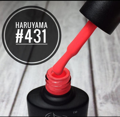 Haruyama 431 orange gel nail polish for Russian manicures and pedicures