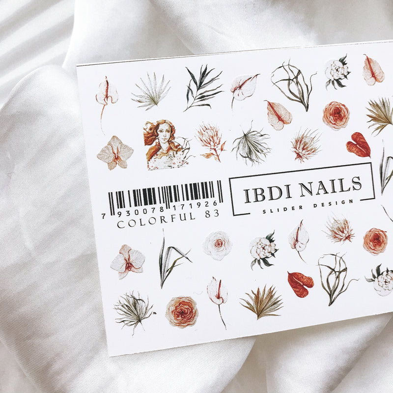 IBDI Flower waterslide nail decals