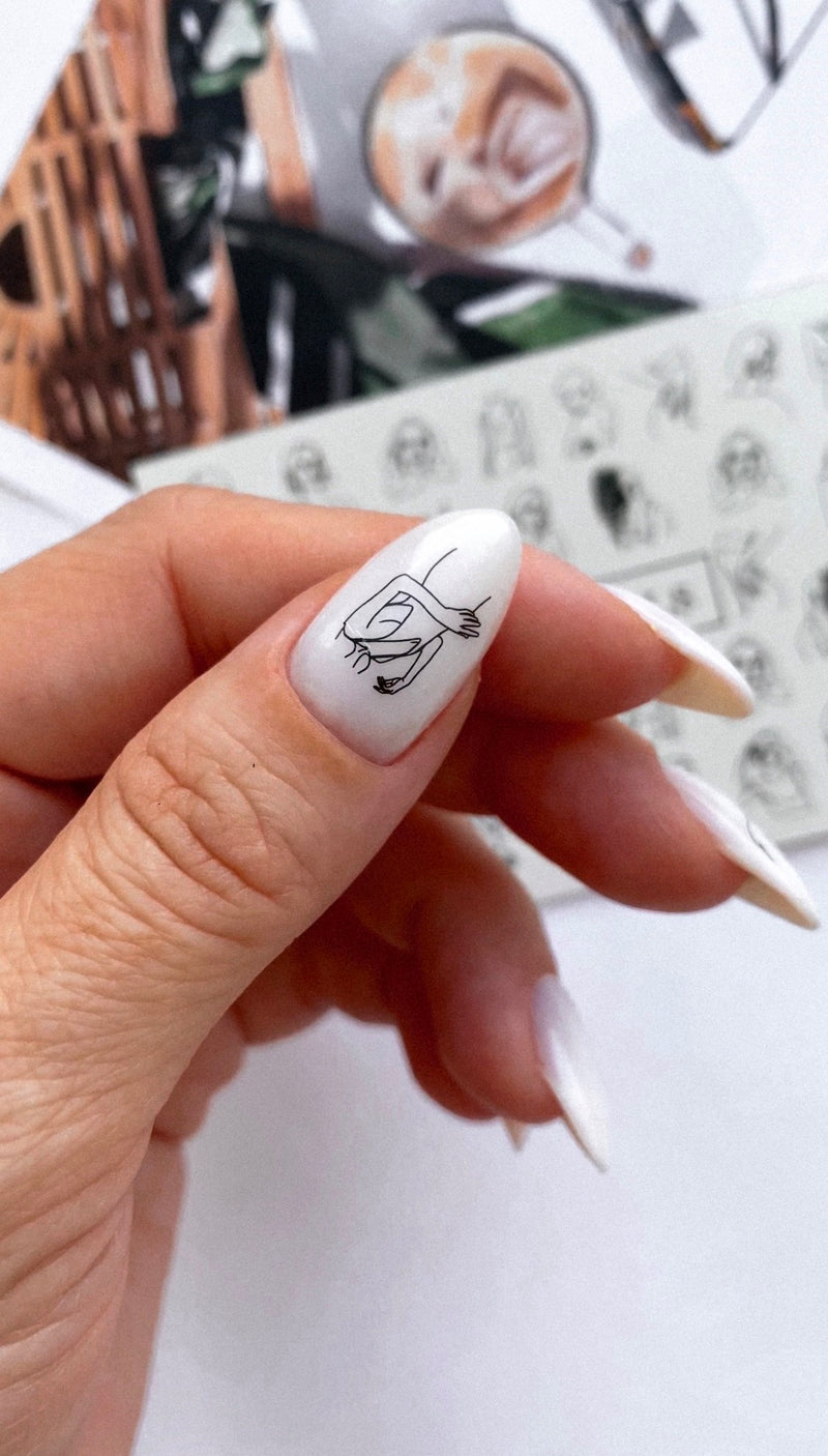 Manicure nail decal example