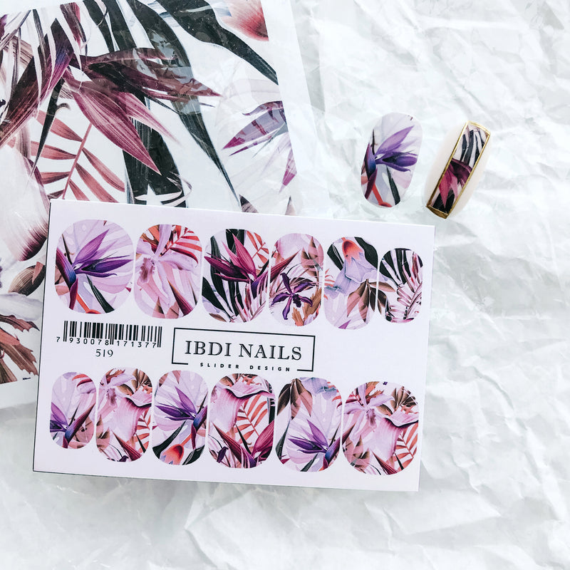 IBDI Floral nail decals / sliders 