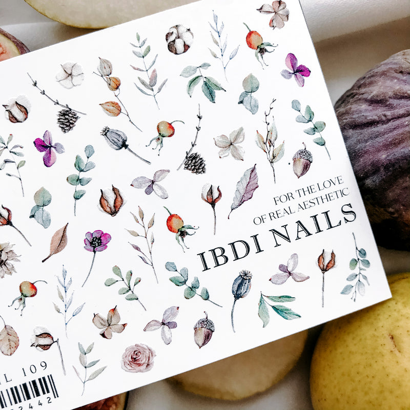 IBDI Flower waterslide nail decals for manicures and pedicures