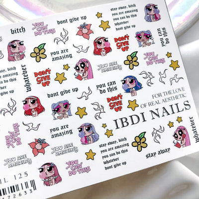 IBDI Anime waterslide nail decals for manicures and pedicures