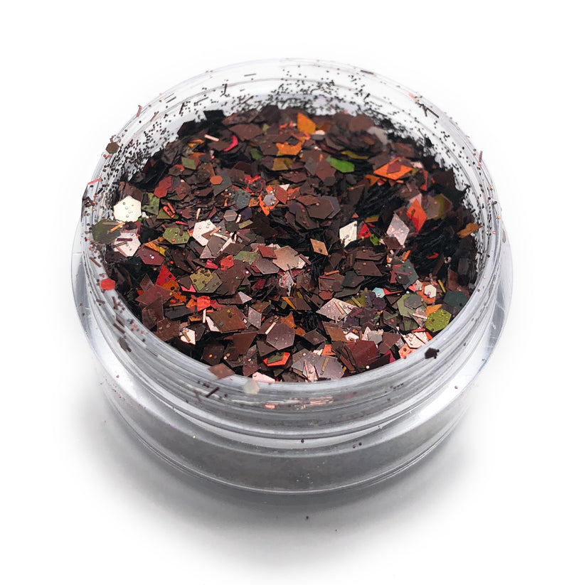 NOCTIS Red copper glitter for manicures and pedicures