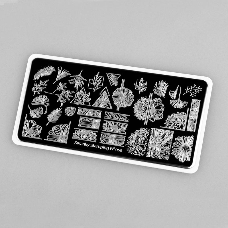 Flower stamping plate