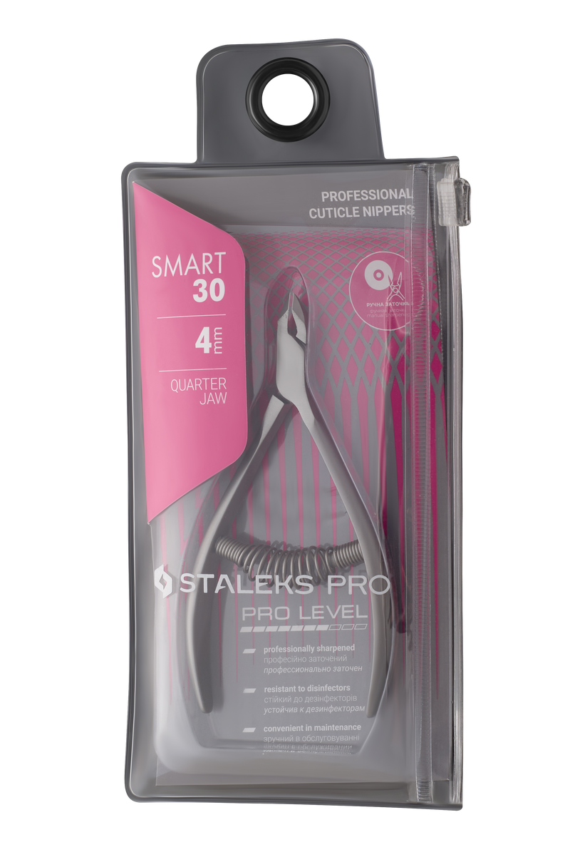 STALEKS PRO Smart 30 4mm cuticle nippers in package 