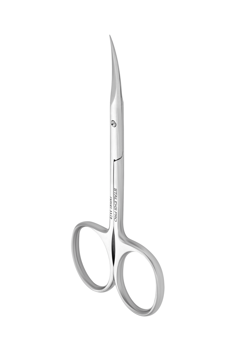 STALEKS PRO left handed cuticle scissors for manicures and pedicures