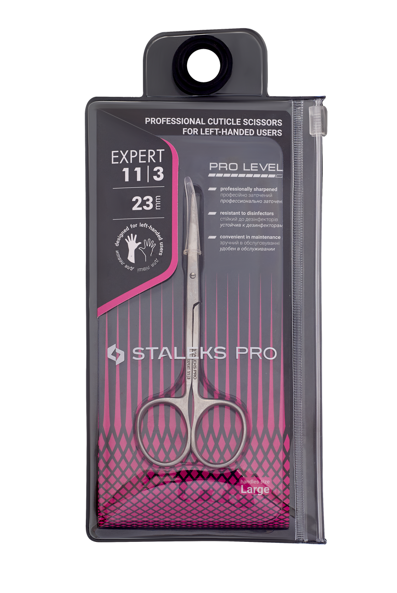 STALEKS PRO left handed cuticle scissors