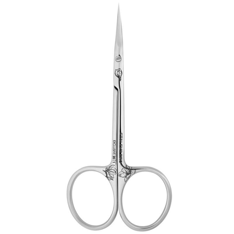 STALEKS PRO Exclusive, 20 magnolia type one cuticle scissors for Russian manicure 