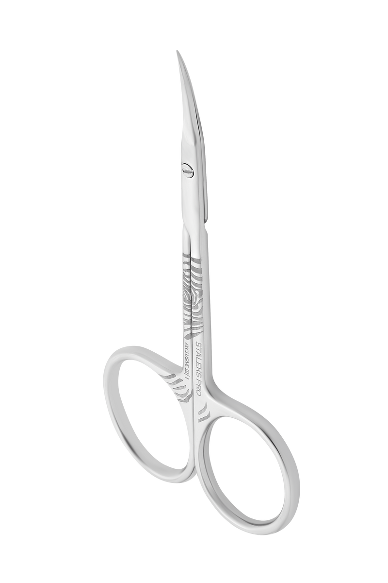 STALEKS PRO Exclusive 22 Zebra cuticle scissors for manicures and pedicures 