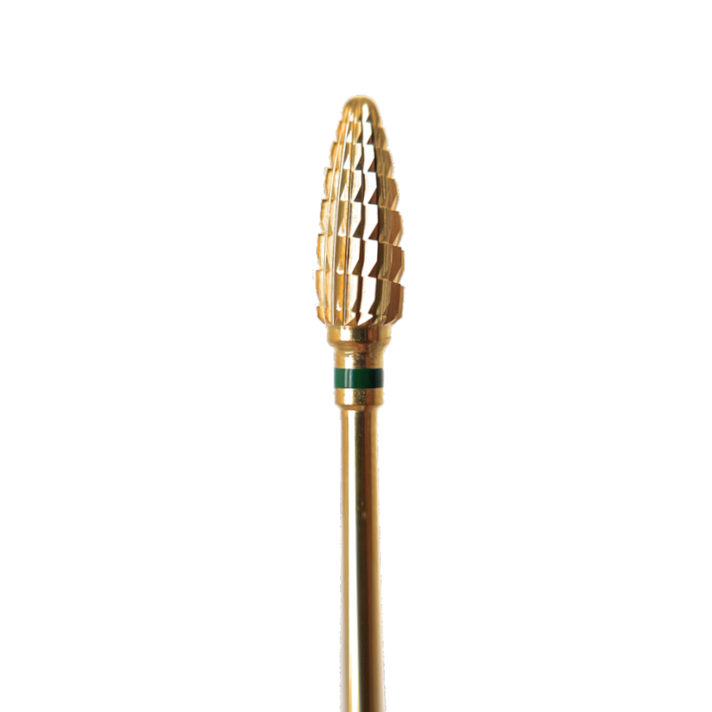 Used for builder gel removal, these coarse, gold, carbide nail drill bits are used for a Russian manicure, professional quality which can be sterilized many times
