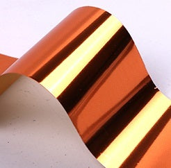 Bronze foil for Russian nails. Used specifically with gel nail polish. This strips that you can rub in are attach in full.