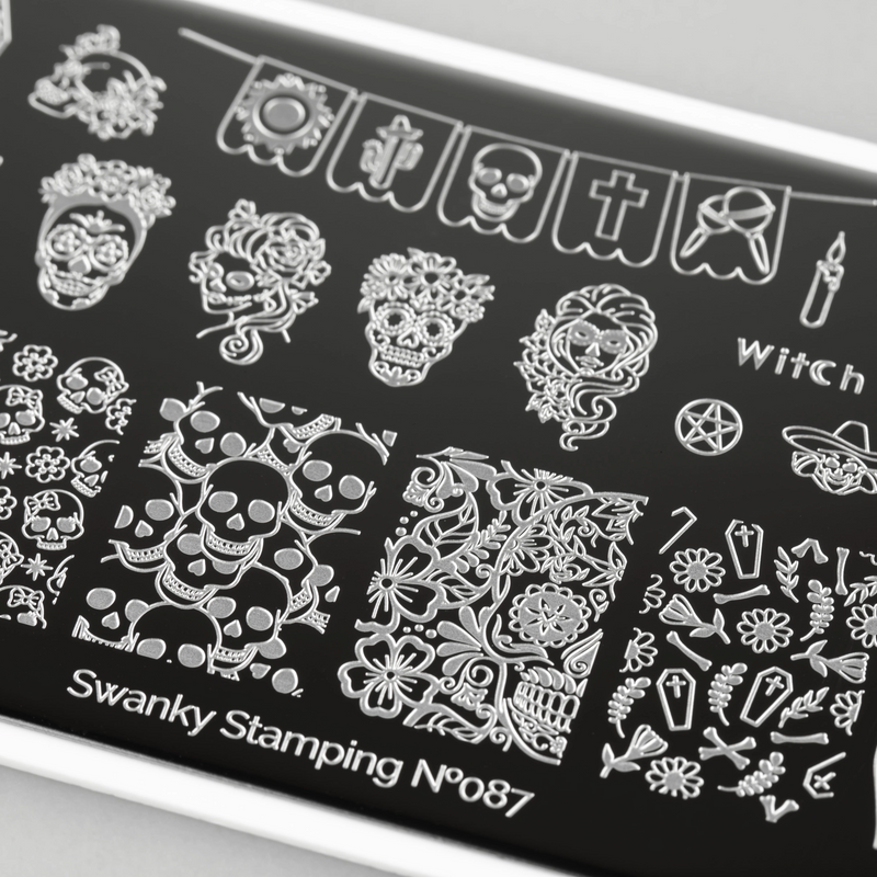 Swanky Stamping plates for Halloween nail art