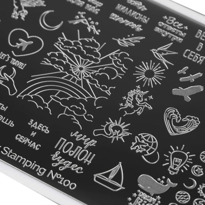 Swanky Stamping Bird and cloud stamping plates for nail art