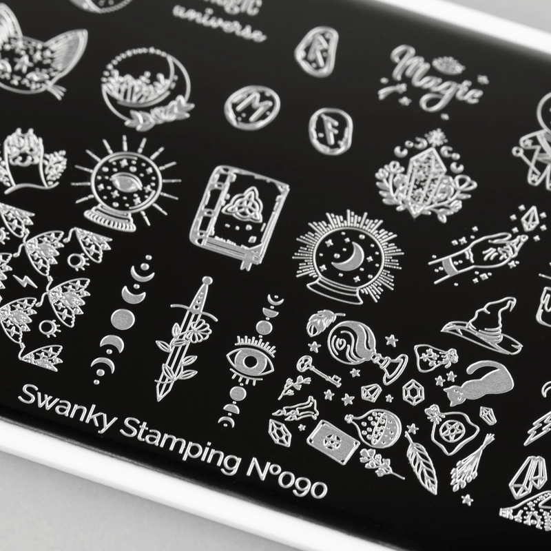 Swanky Stamping Halloween magic stamping plates for manicure and pedicure nail art