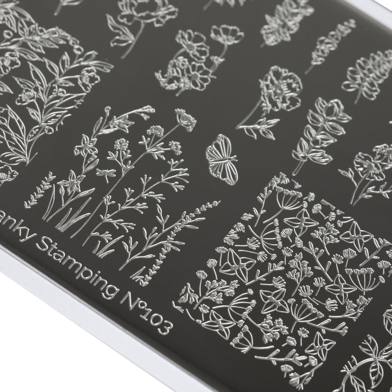 Swanky Stamping flower stamping plate for floral nail art