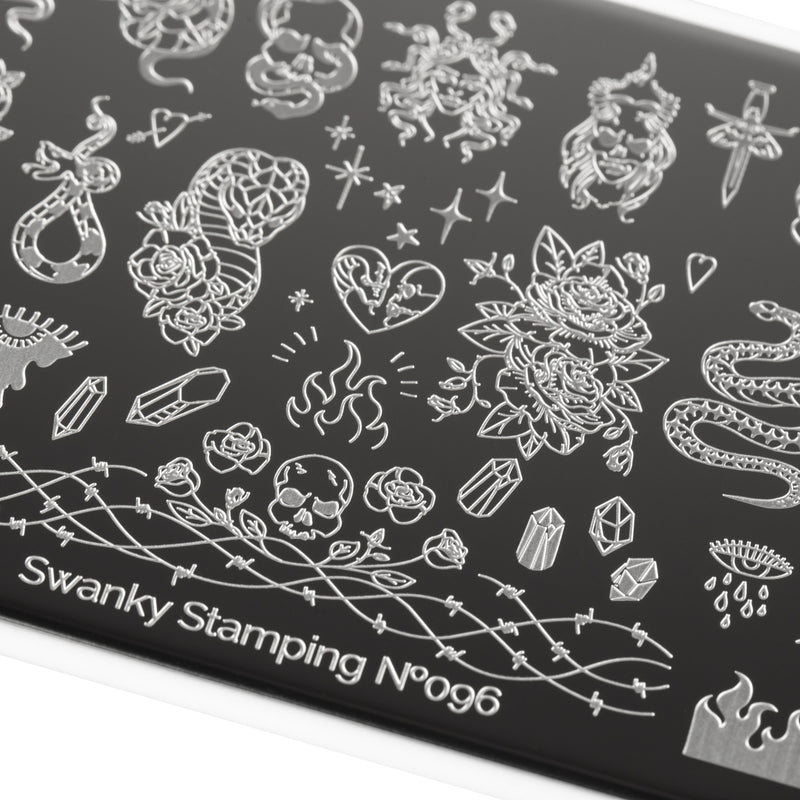 Swanky Stamping snake stamping plate for nail art