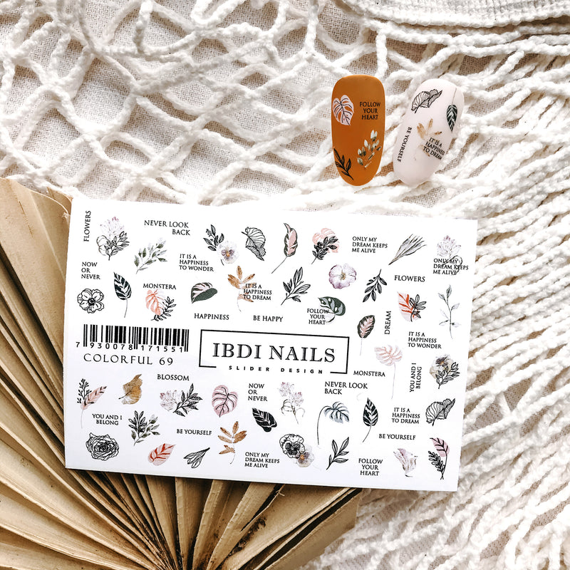 Nail decals for autumn nail art