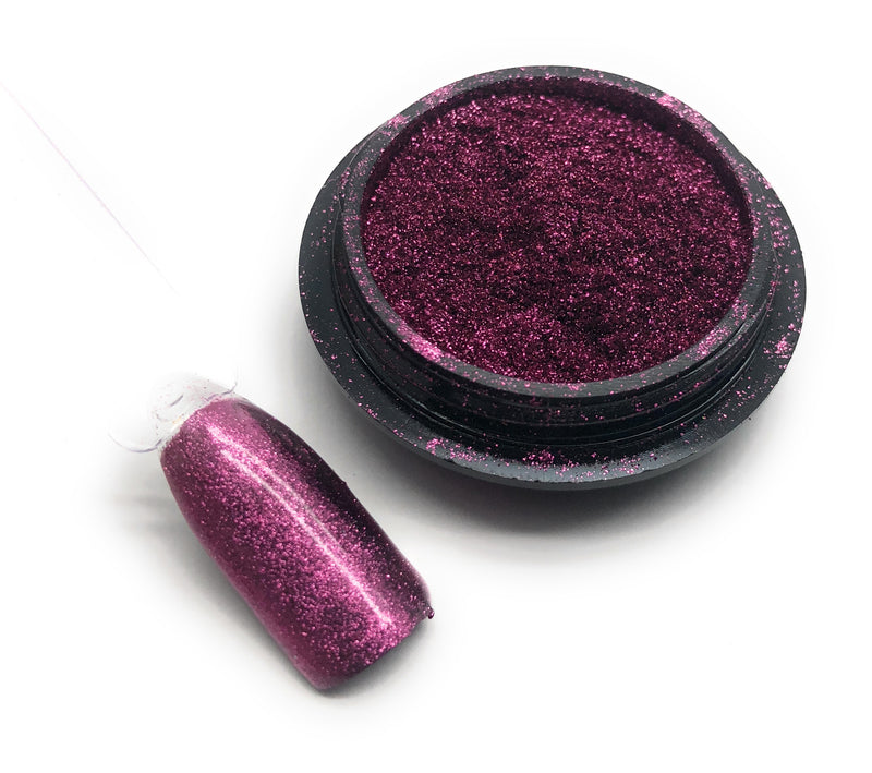 Red pink NOCTIS pigment powder for manicures and pedicures