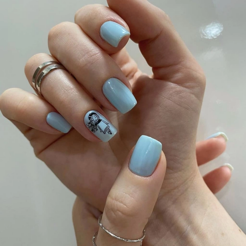 Springtime manicure nail art