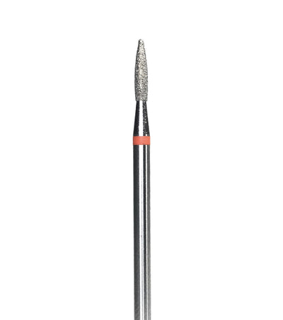 nail drill bit, flame drop soft grit for dry machine manicures