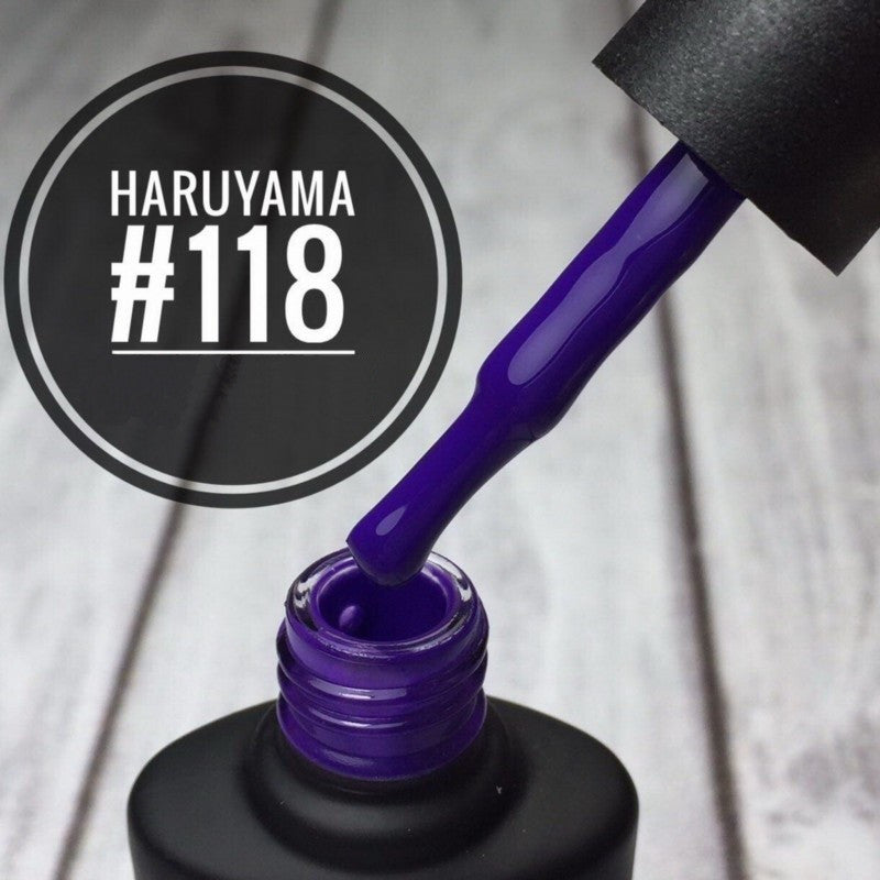 Haruyama 118 Purple blue gel nail polish for Russian manicures and pedicures