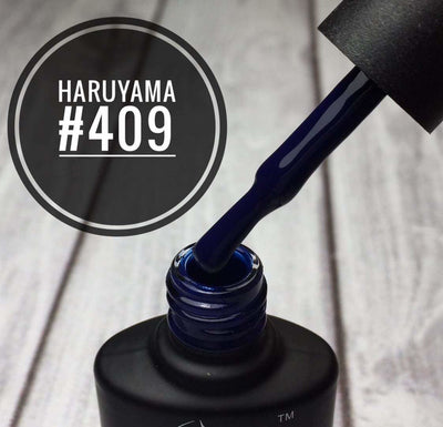 Haruyama dark blue gel nail polish 409 for Russian manicures and pedicures