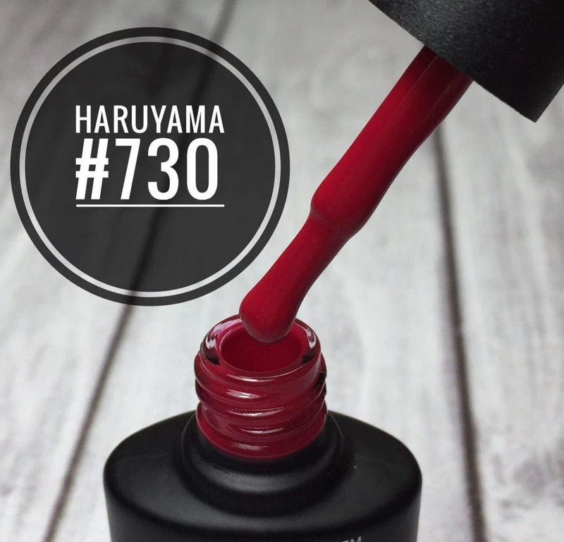 Haruyama Red gel nail polish 730 for Russian manicures and pedicures