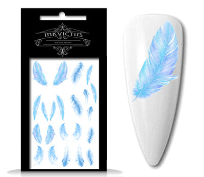 INKVICTUS Feather nail decals for manicures and pedicures