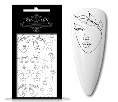 INKVICTUS face nail decals / sliders 5358